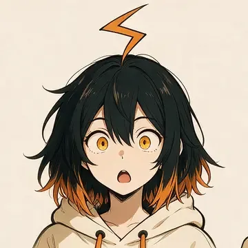Rinko chocada, com o raio do cabelo em pé
